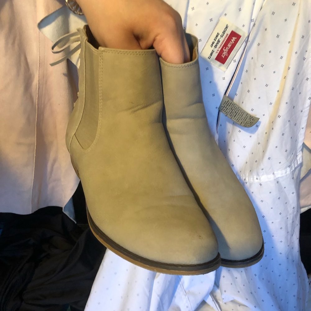 back lace up booties